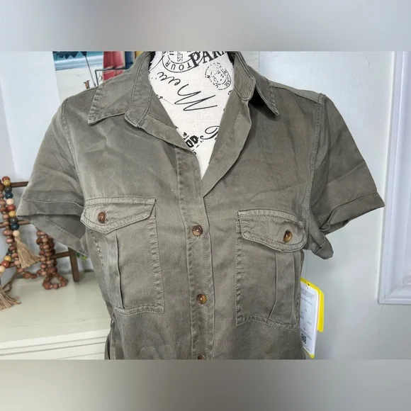 Brand New-Teddi Rose Tencel Shirt Dress - Picture 4 of 11